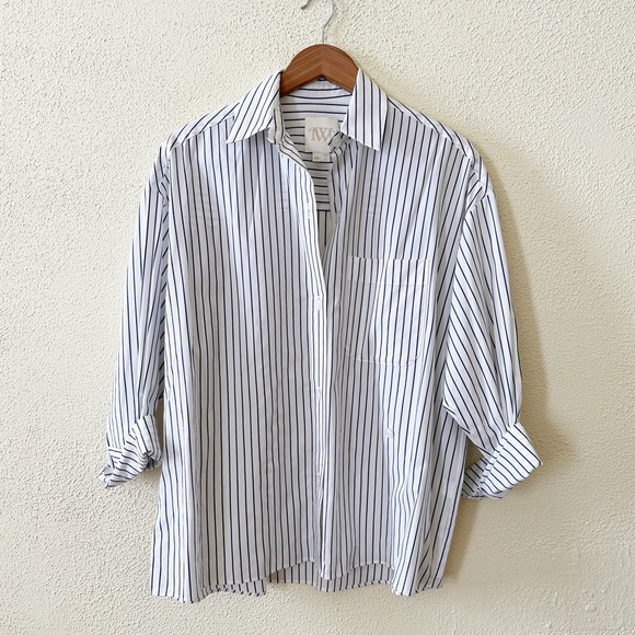TWP Striped Goodbye Earl Button Down Shirt - Picture 1 of 5